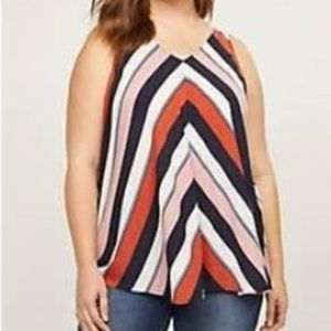 Lane Bryant Chevron Stripe Swing Tank